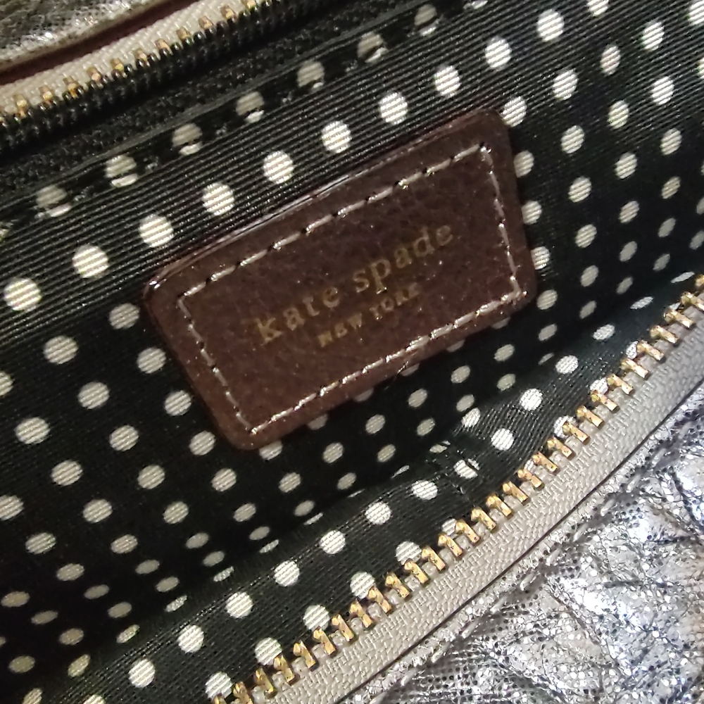 Kate Spade Cheltenham Y2K metallic Addison satchel vintage EUC - Picture 4 of 11